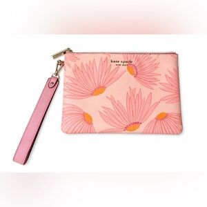 Kate Spade Spencer Falling Flower Wristlet Pouch with Detachable Strap